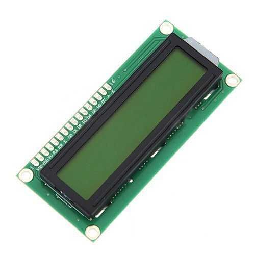 LCD 1602А синяя, зелёная подсветка 5v