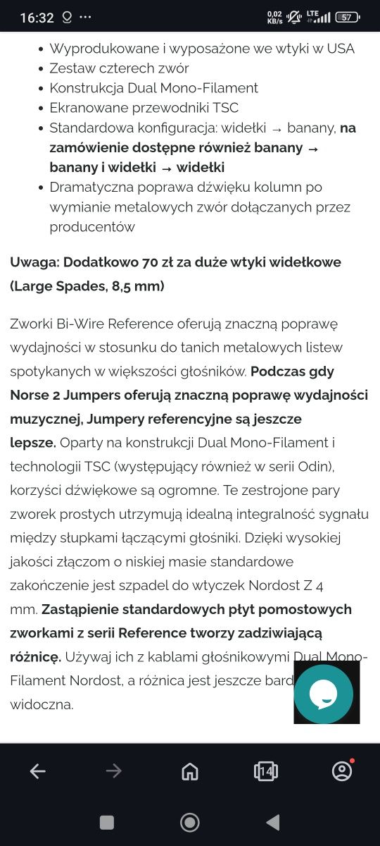NORDOST Reference BI - WIRE Jumpers Hi-End wyprzedaż OKAZJA