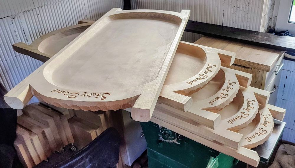 Korytko drewniane 45x25x5cm