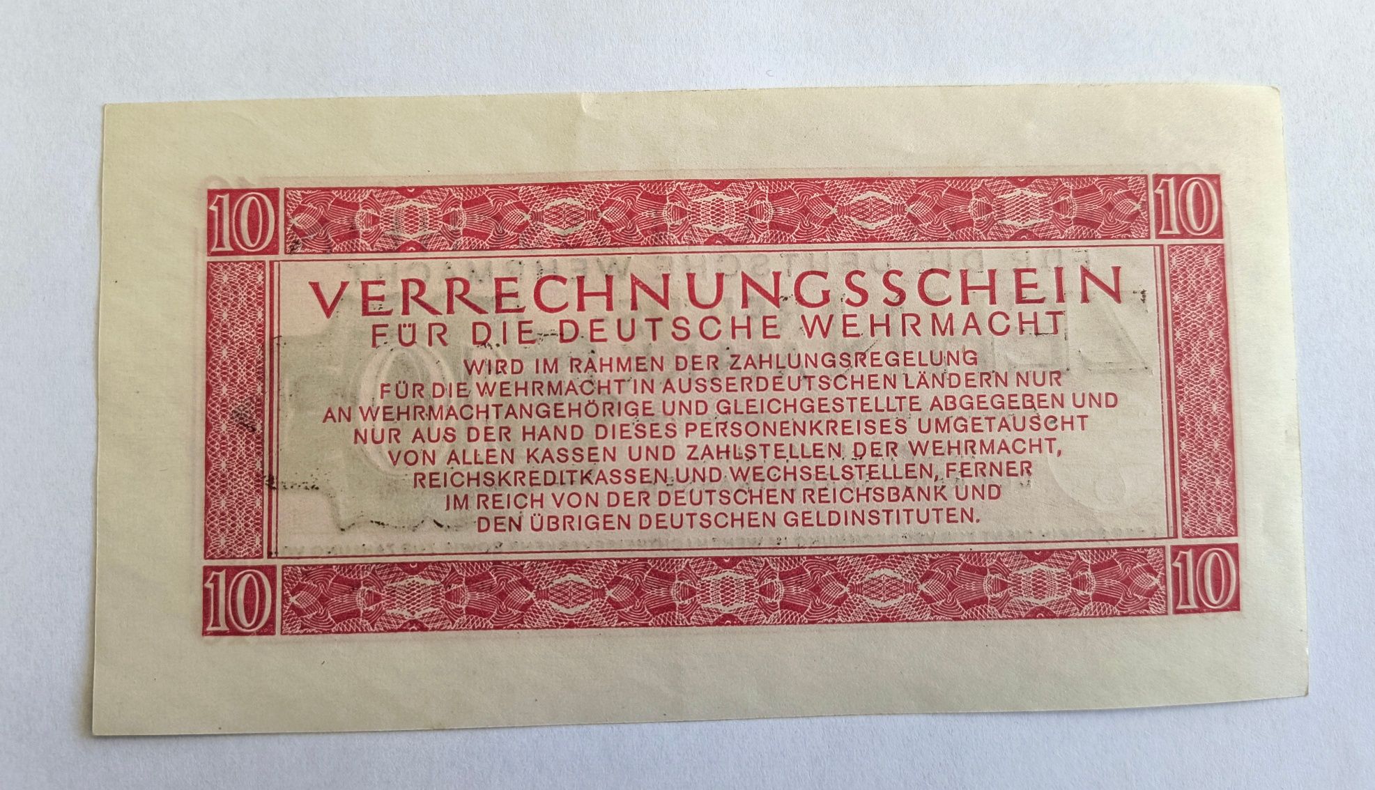 10 Reichsmark Wehrmacht 1944