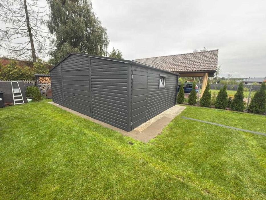 Garaż Blaszany Akryl Premium 6x5 drewnopodobny 6x6 7x6 7x7 8x6 9x6