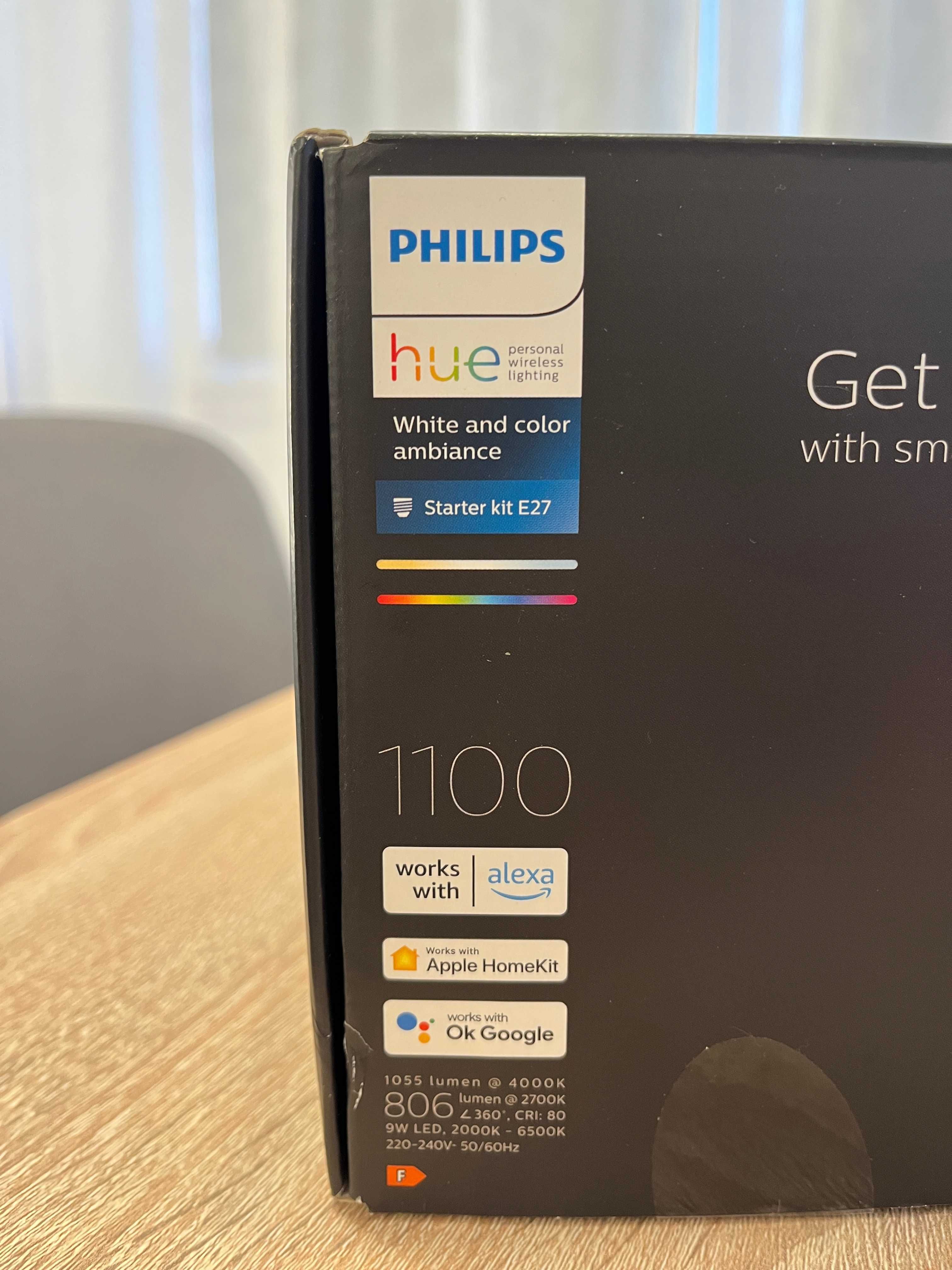 Nieużywany zestaw Phillips Hue White and Color Ambiance E27 1100lm