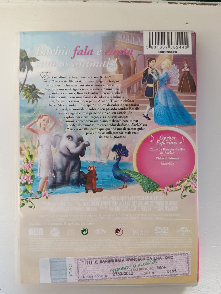DVD Barbie em  a princesa da ilha