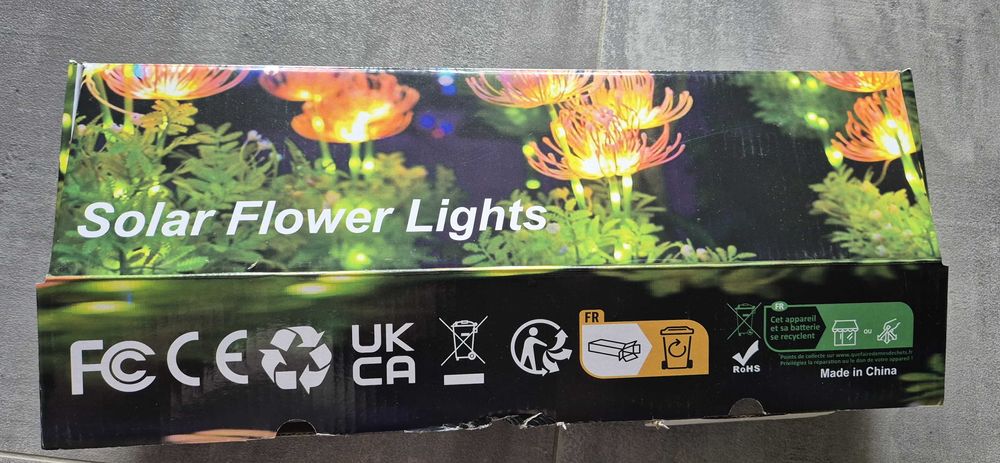 Joysing solarne lampy kwiatowe na zewnątrz do ogrodu 2 szt. lamp