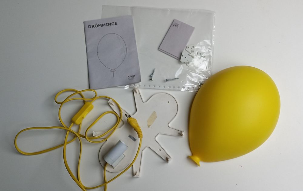 Lampka nocna IKEA Balon Żółty