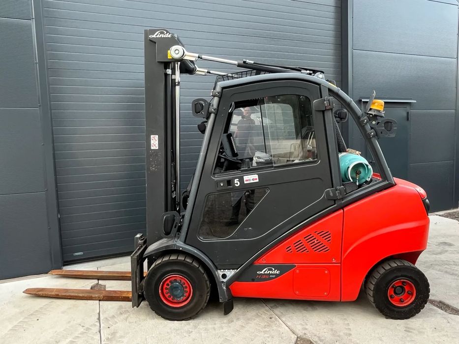 Linde H35-T Gaz LPG TRIPLEX kabina przesuw boczny  oświetlenie drogowe  5,95m/3500kg import Niemcy serwisowany stan b.db