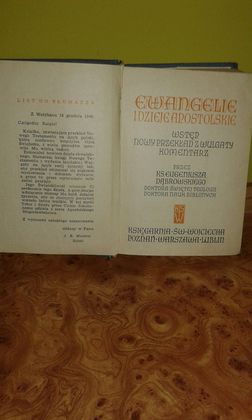 Stara Ewangelie i Dzieje Apostolskie.1958r.