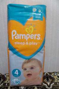 Памперсы для детей Pampers Sleep & Play с ромашкой №4