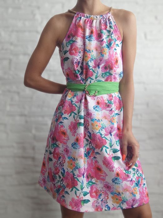 Mohito sukienka luźna piękne kwiaty rozmiar M