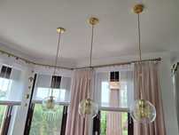 Złote lampy glamour