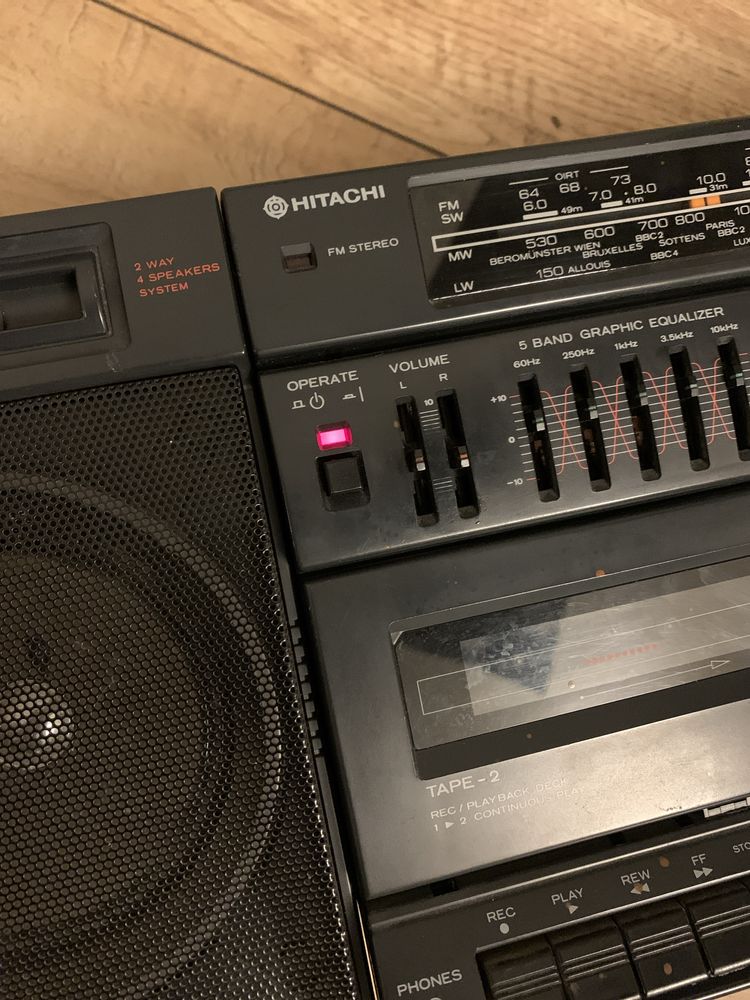 Radimagnetofon Hitachi TRK-W530E retro