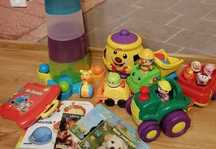 Zestaw zabawek dla dziecka 0-3 lat, fisher price, wieża