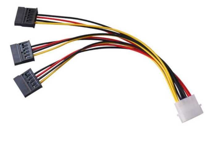 Переходник Molex (4 Pin IDE) на 3 SATA сплиттер кабель иде сата