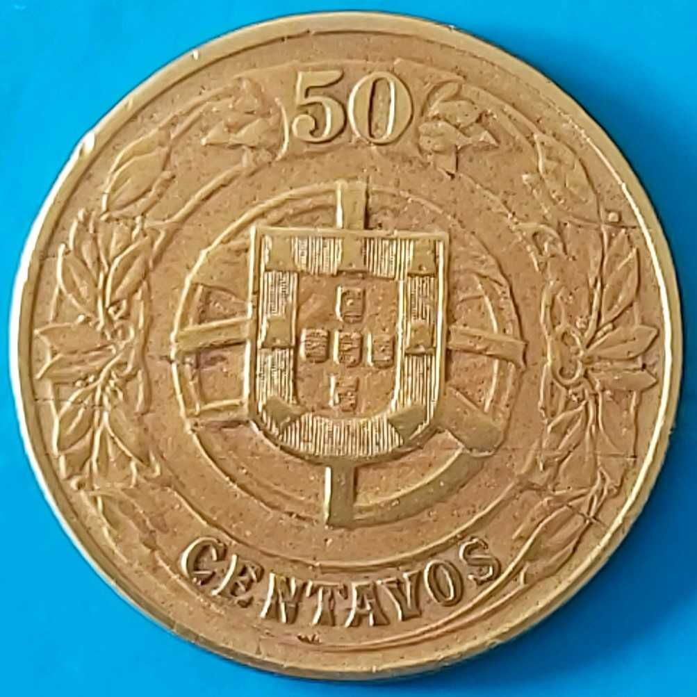 Moeda  Portuguesa antiga de 50 centavos de 1926 rara
