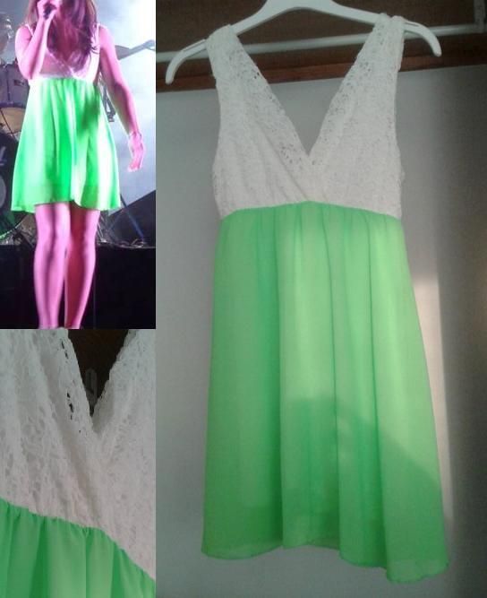 Vestido verde neon