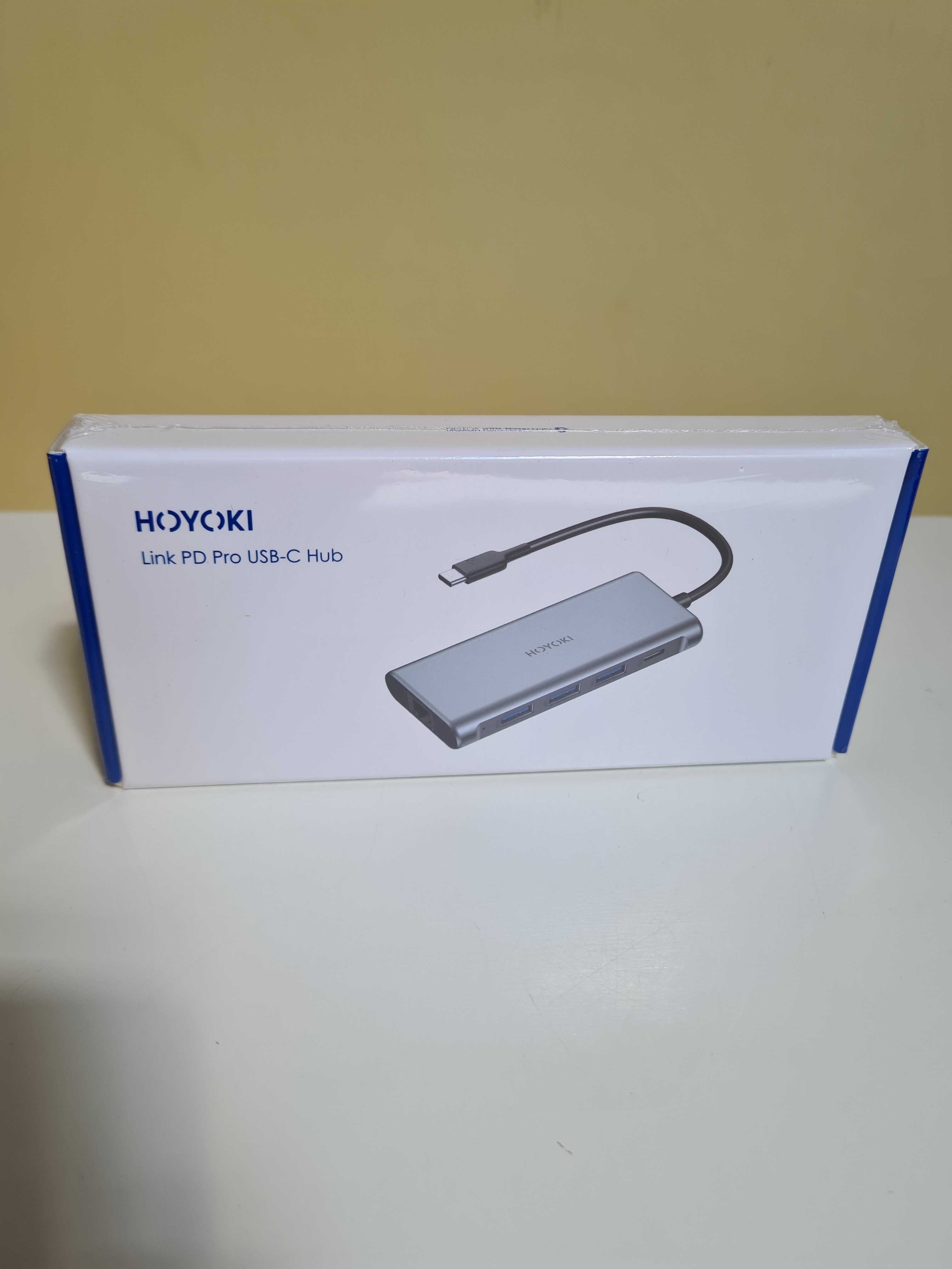 Hoyoki Adapter koncentrator Hub USB-C 9w1 4K 100W Ethernet USB3.0 HDMI