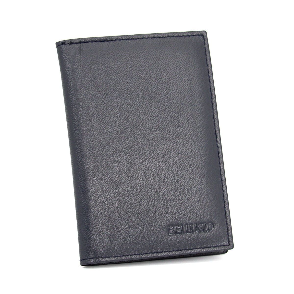 skórzane etui z systemem granatowy rfid