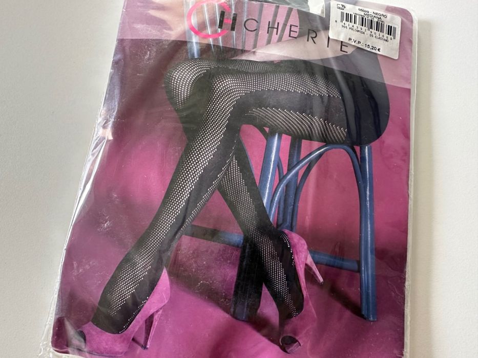 Meia Calça Cherie Marie Claire Tam:M Preto Novo Selado
