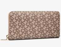 Dkny Duży Portfel Damski Bryant-New Zip Arou R831J658 Beżowy