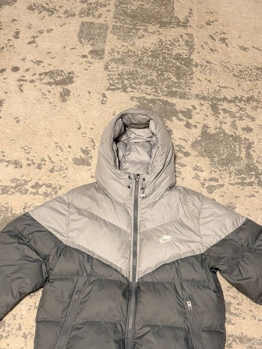 Зимова куртка Nike, пуховик Найк чоловіча жіноча сіра розмір М