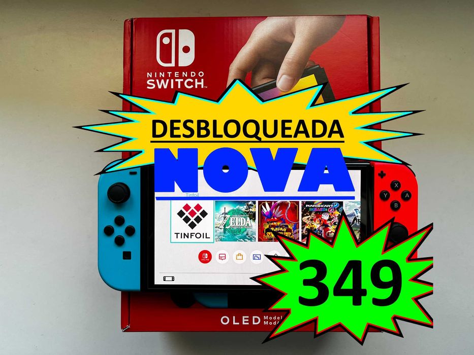 Nintendo Switch Oled | DESBLOQUEADA [NOVA por ESTREAR]