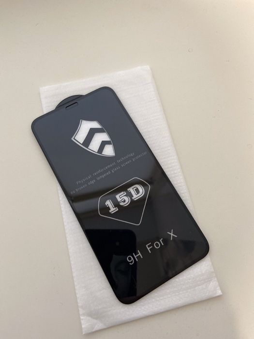 Стекло iPhone 10 15D