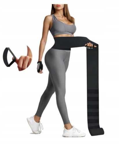 Pas modelujący taśma modelująca sylwetkę wyszczuplający 4 metry czarny