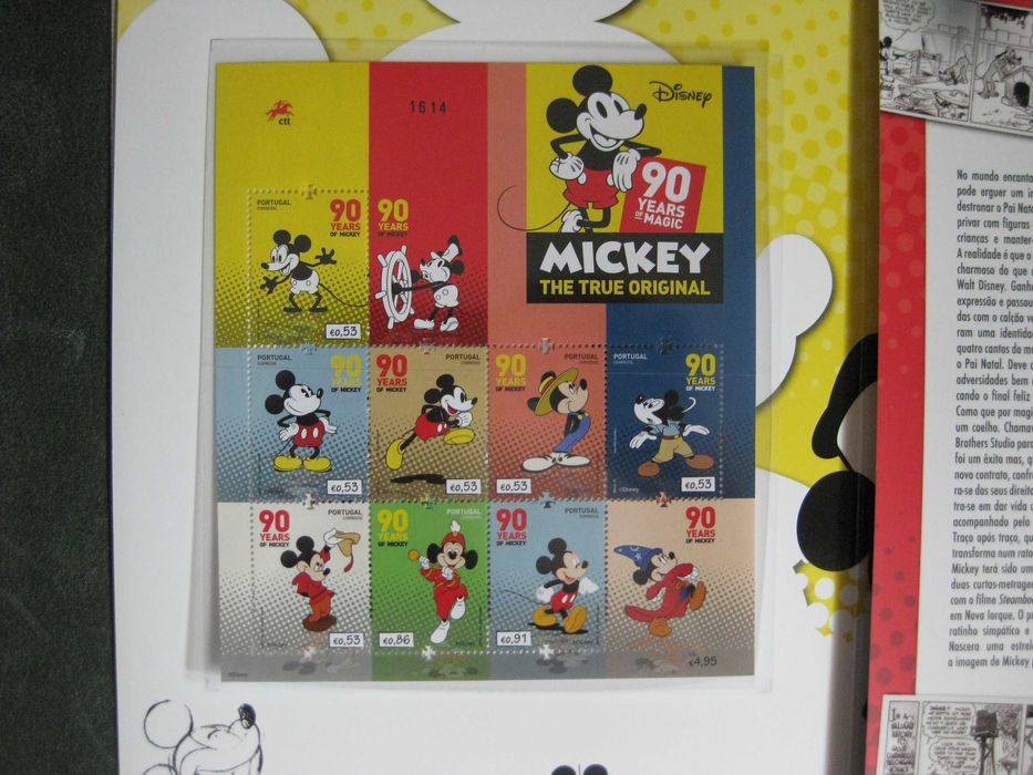 Carteira Especial 90 Anos Mickey numerada - nº 1614