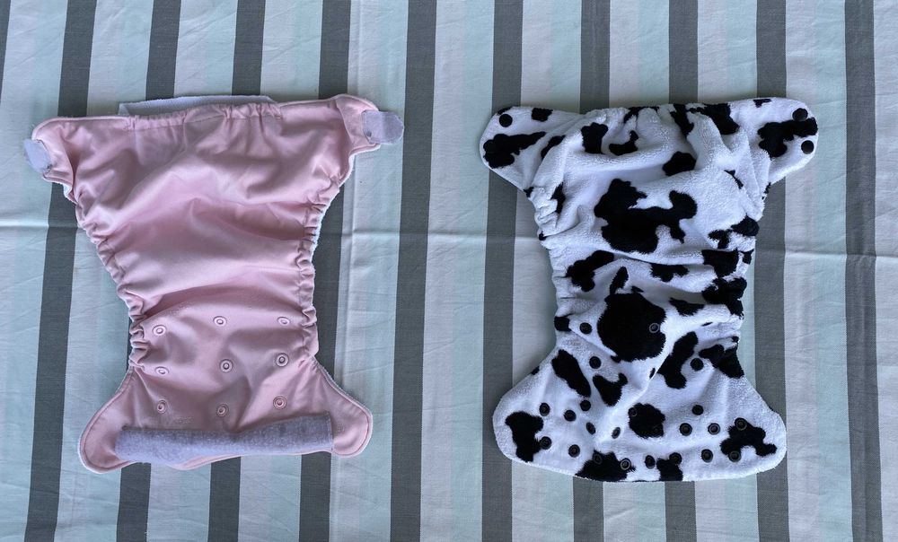 17 fraldas de bolso reutilizáveis + Absorventes + Sacos impermeáveis