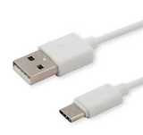 Kabel przewód do ładowania USB-USB C biały 0,8-1,5m