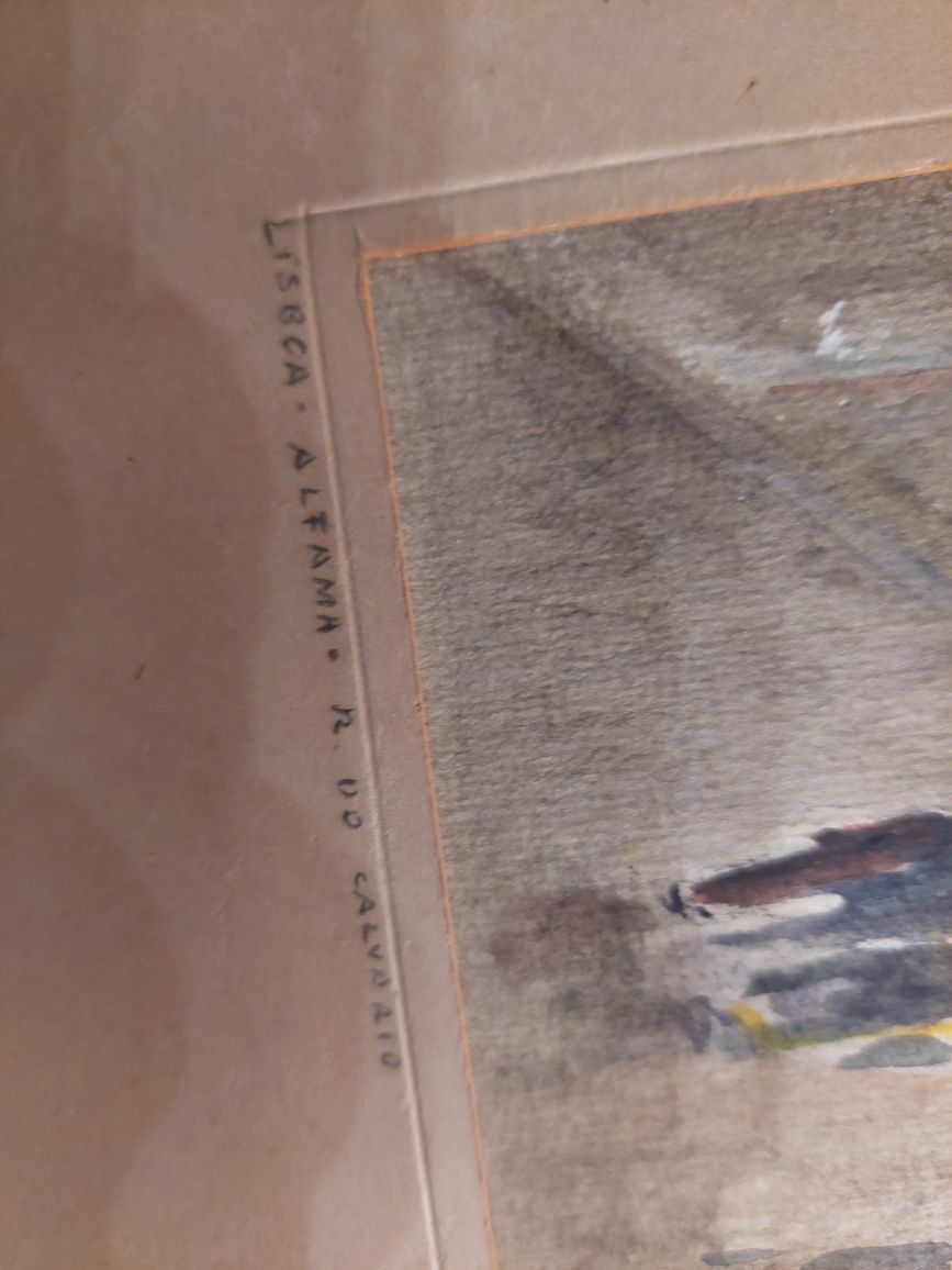 Aguarela João Alberto LISBOA Alfama pintura