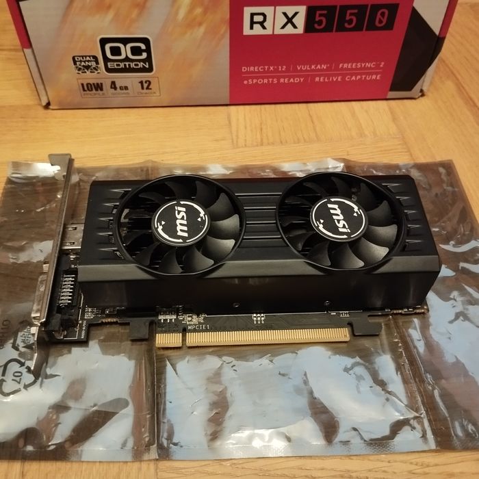 Karta graficzna MSI Radeon RX 550 4GT Low Profile OC 4GB GDDR5