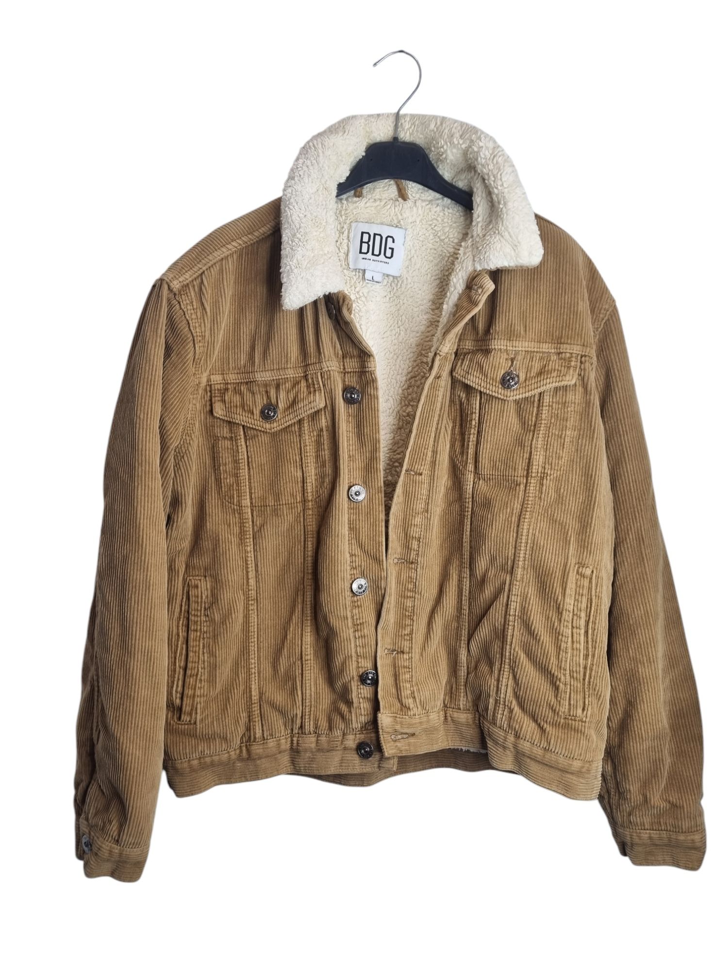 Męska sztruksowa ocieplana kurtka urban outfitters Rozmiar L