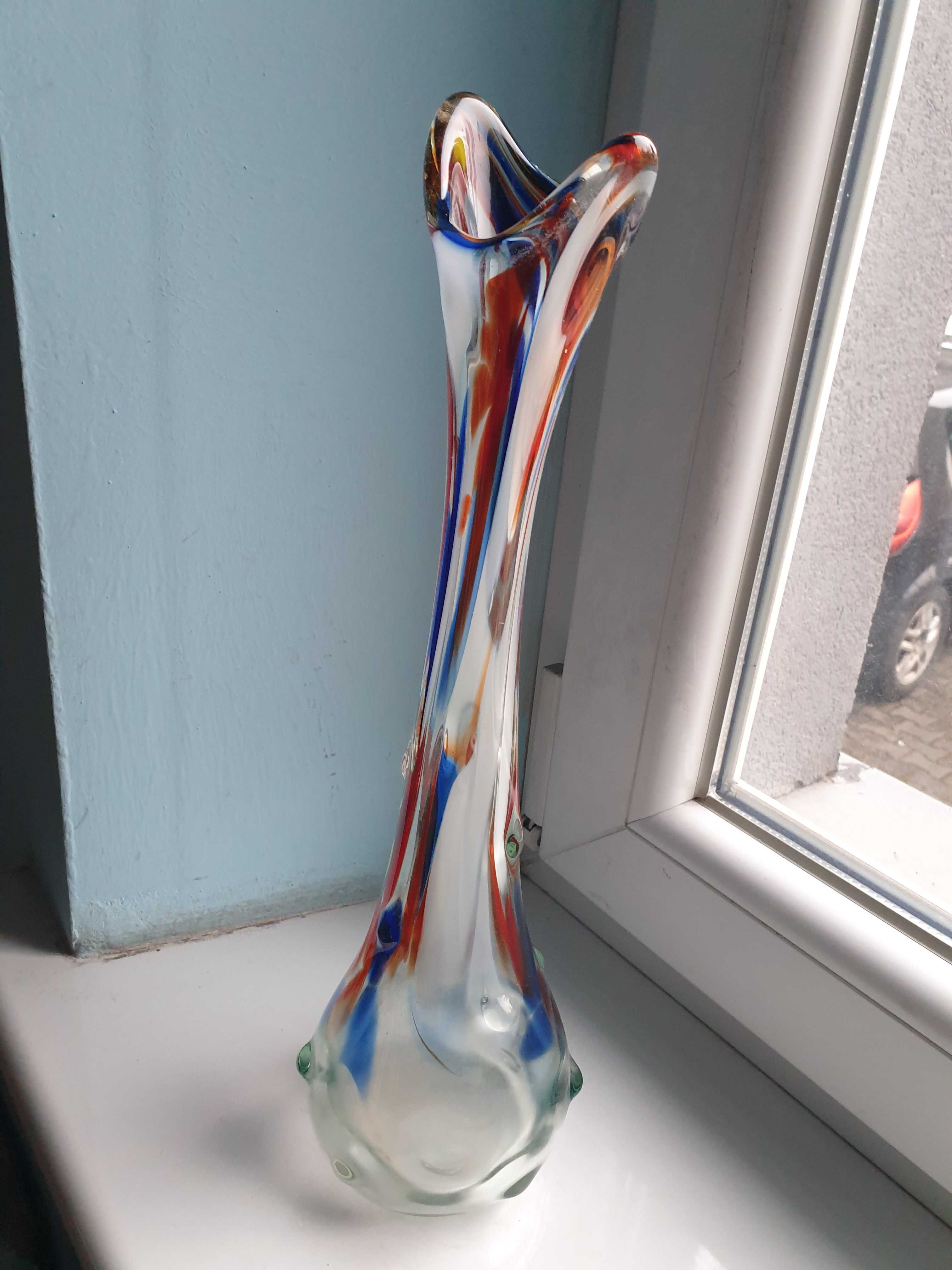 wazon 40 cm szkło kolorowe Ząbkowice