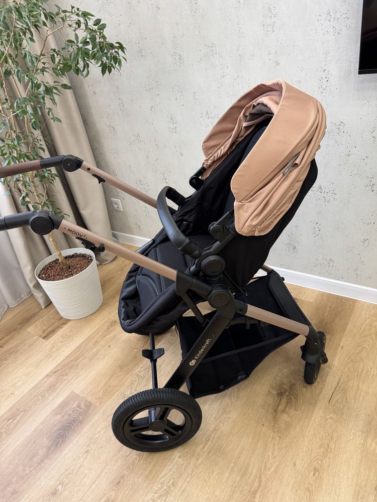 Коляска 3 в 1 Kinderkraft Moov 2 Sand Beige, Дитячий візочок