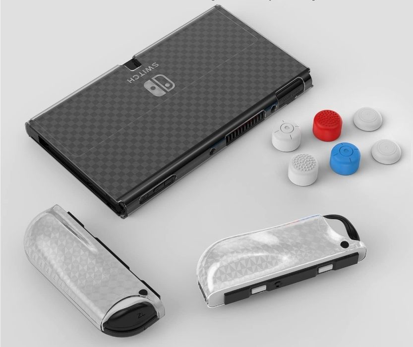 Bolsa + Capa Silicone Transparente + Película Vidro Nintendo Switch OL