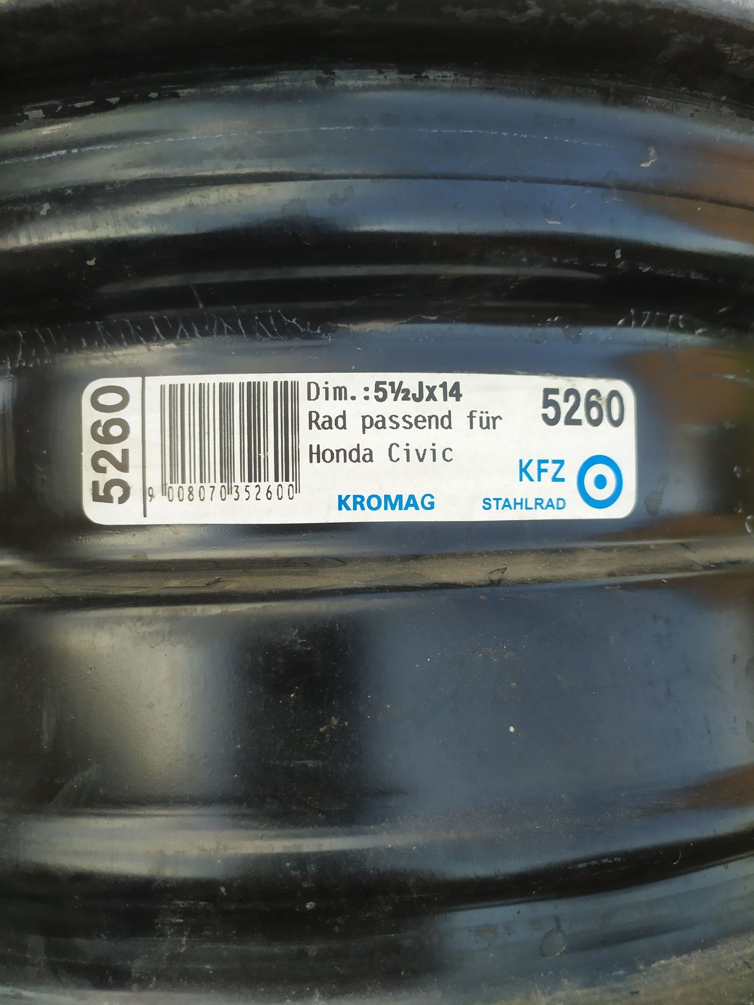 Стальные диски Kromag 5260 HONDA 4X100 ET45 J STEELWHEEL 5.5X14