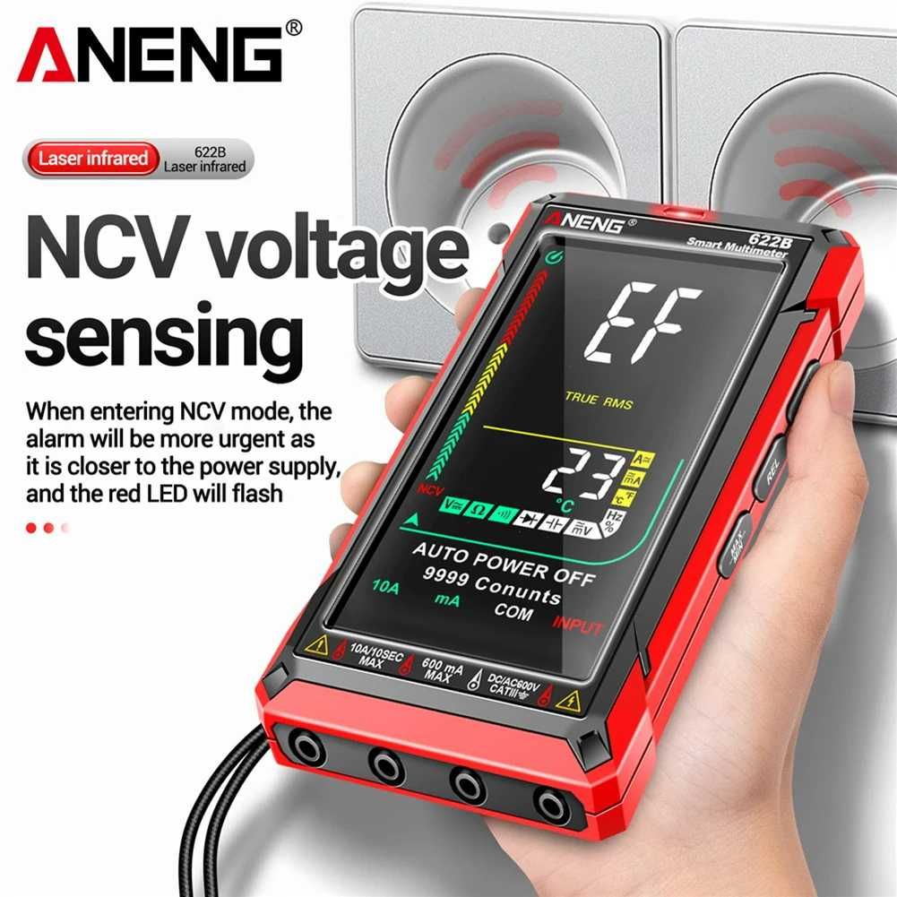 ANENG 622A 622B Pro Smart тестер мультиметр AC/DC NCV R/C/D/t/f/laser