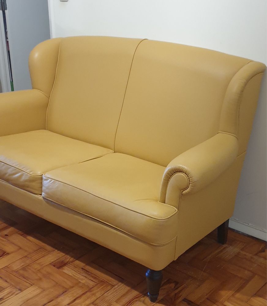 Sofa de pele genuina