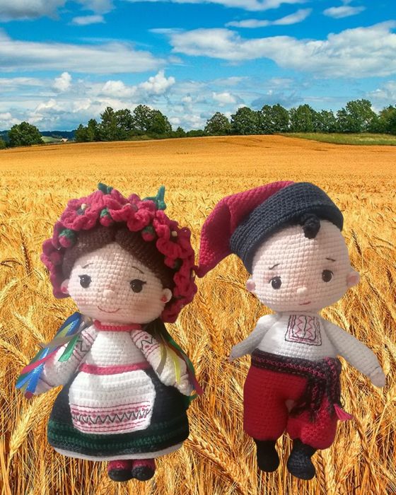 Лялька україночка та козак. Українські сувеніри