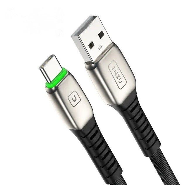 Зарядний кабель usb type c Iniu 2 м, швидка зарядка 3.1a, qc 3.0