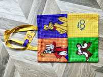 Disney 100 lat - materiałowa torba na zakupy, shopper, kolorowa