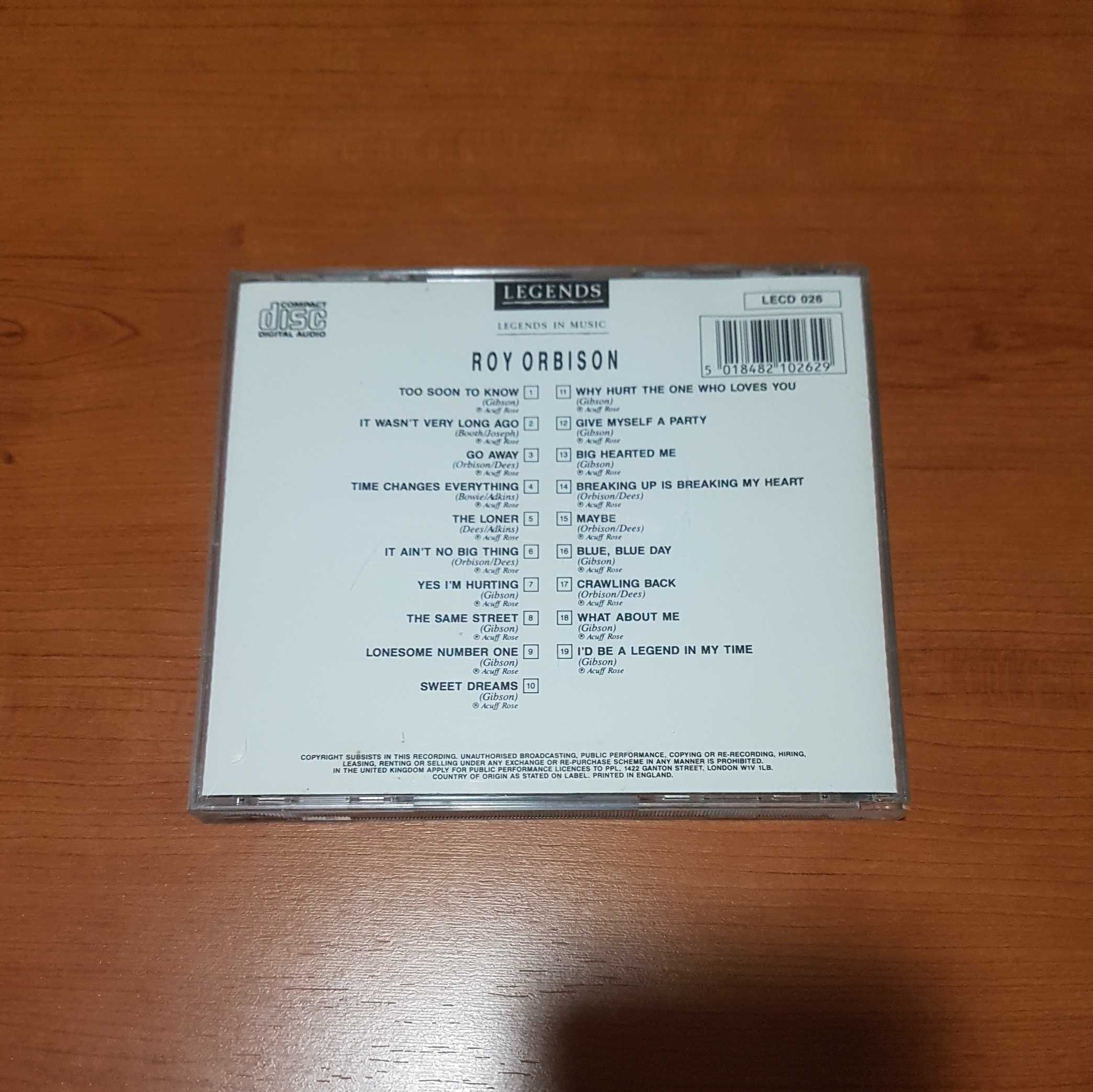 CD  ROY ORBISON - Legends in Music (19 faixas Lendárias)