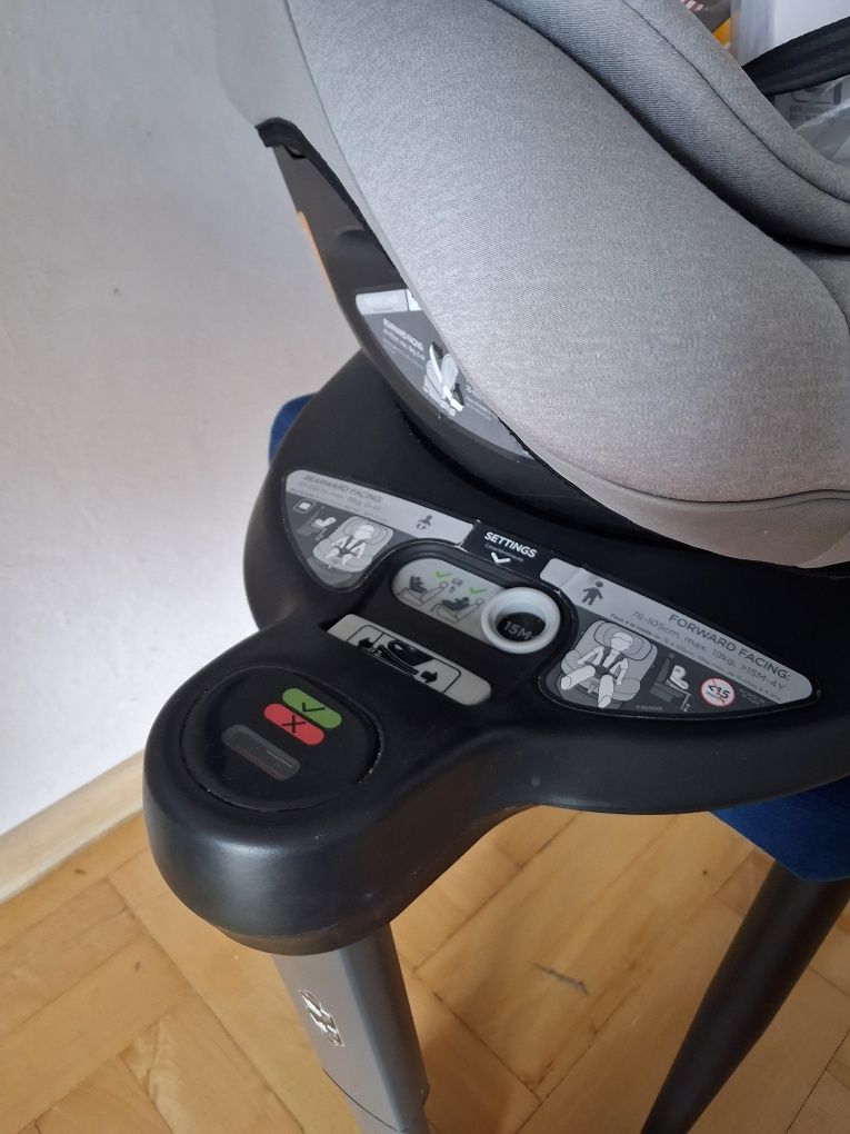 Fotelik Joie Ispin i spin 360 szary gwarancja obrotowy isofix