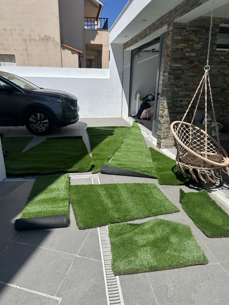 Recortes de relva artificial Premium