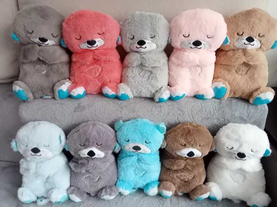 Игрушка-ночник Спящая Выдра 25 см с музыкальными и световыми эффектами