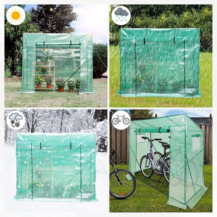 Szklarnia ogrodowa namiot roślinny plandeka wzmocniona PE 140 g/m