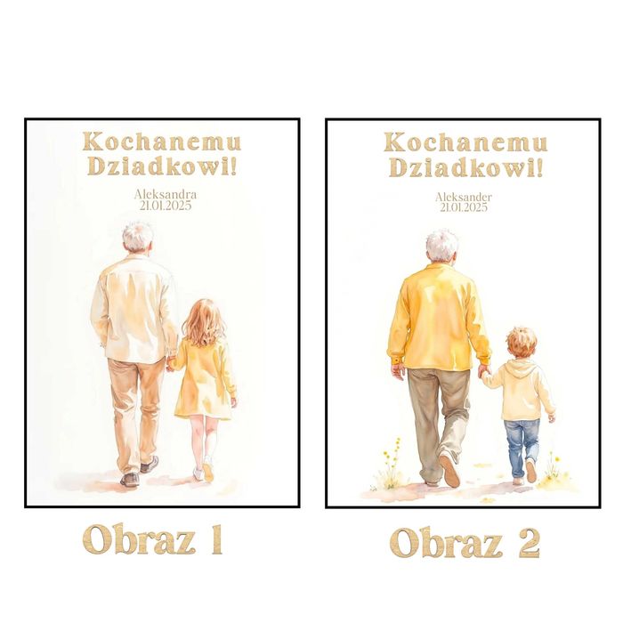 Plakat 20x30 Personalizowany Prezent DZIEŃ BABCI I DZIADKA Upominek