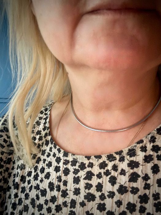 Srebrny naszyjnik-obroża, próba 925, dł. 40 cm