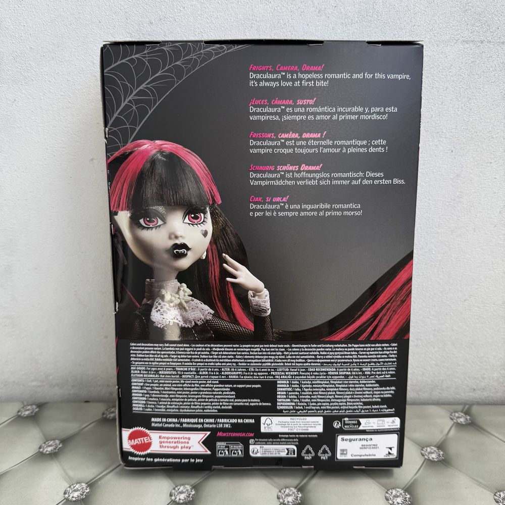 Monster high lalka doll Draculaura reel drama mattel nib nowa
